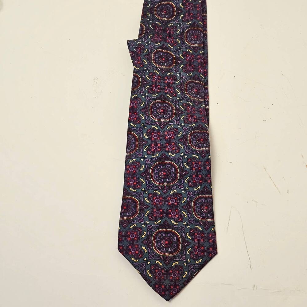 Christian Dior Monsieur Green‎ & Purple Medallion Print